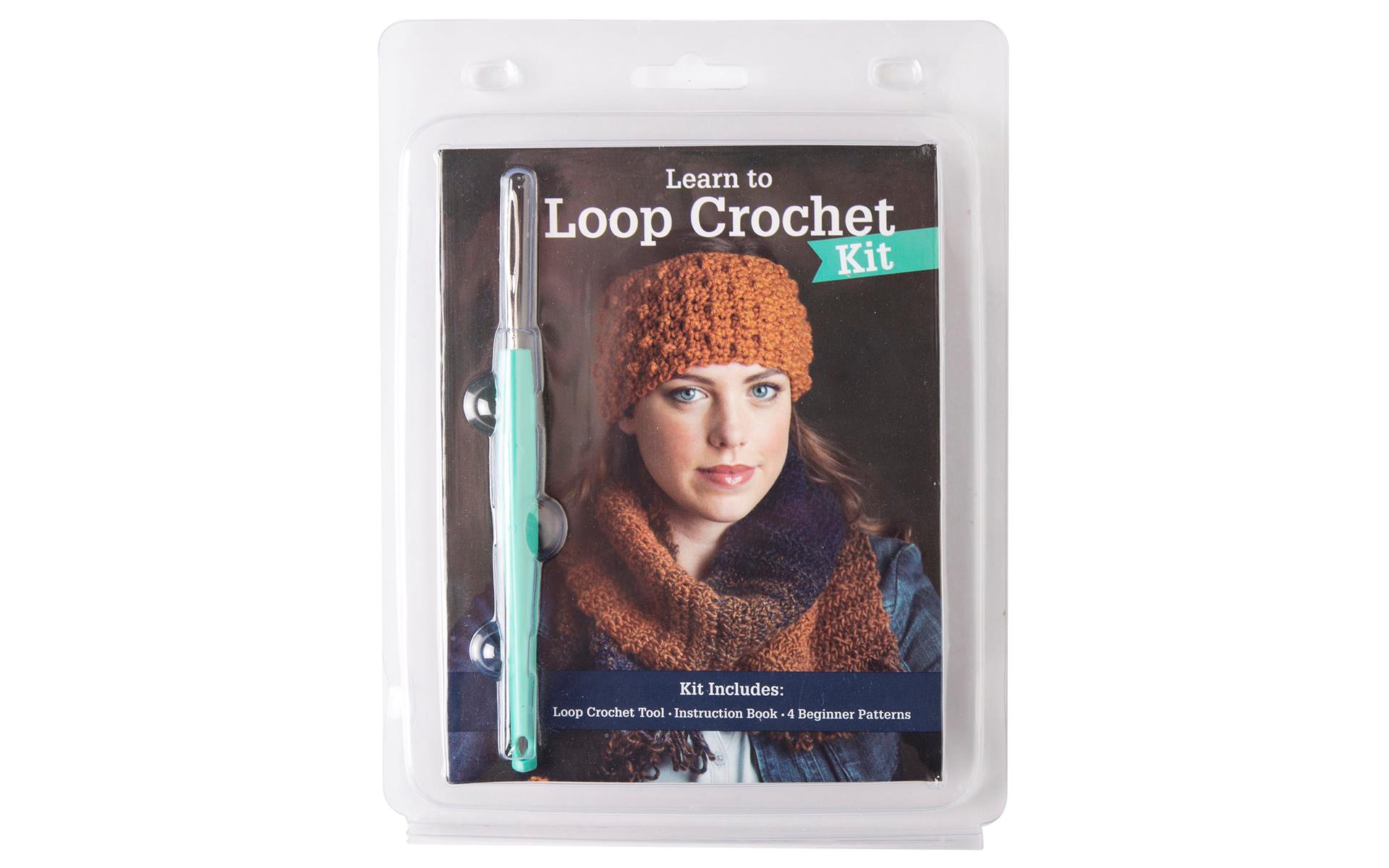Leisure Arts Learn to Loop Crochet Kit: Crochet set for Beginners Create  Knit Stitches with One Tool - Includes one loop crochet tool one  instruction book and four beginner patterns.